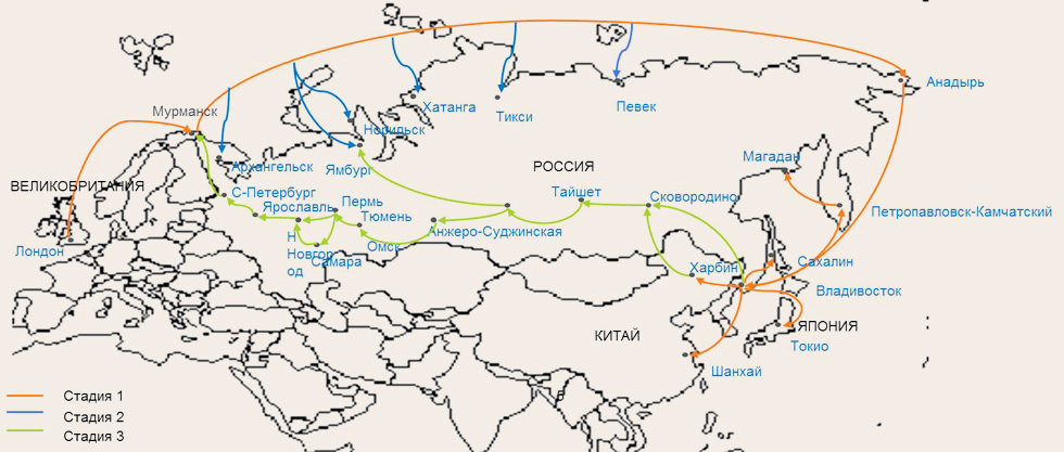 Карта оптоволокна в россии