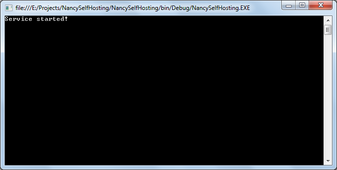 Создаем первое приложение на NancyFX. Часть шестая. Nancy.Selfhosting