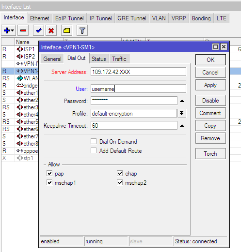 Создание отказоустойчивого IPSec VPN туннеля между Mikrotik RouterOS и Kerio Control