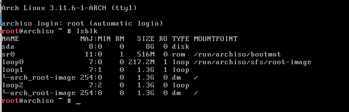 Типовая установка Arch Linux (Release: 2013.11.01)