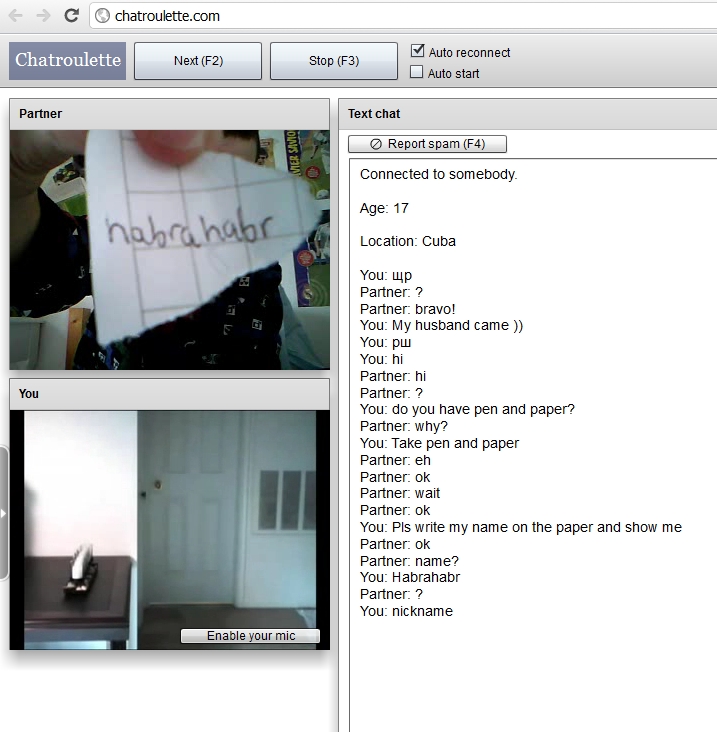 Chatroulette Girls Only