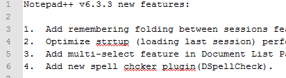 В Notepad++ появилась подсветка ошибок в проверке орфографии