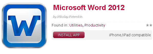 В iTunes приняли фальшивый Microsoft Word 2012