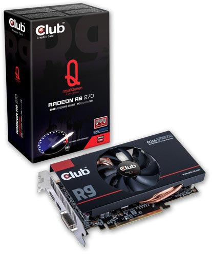 Данные о цене 3D-карты Club 3D Radeon R9 270 royalQueen производитель не приводит