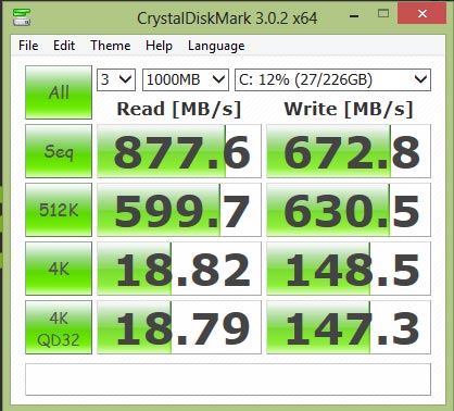 В ультраубке Acer Aspire S7 Ultrabook используется необычный SSD, развивающий скорость чтения 942 МБ/с