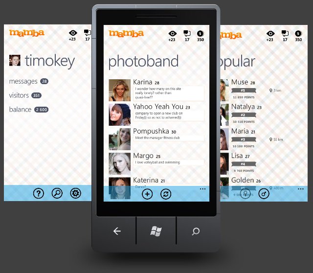 Знакомства «Мамба» на Windows Phone