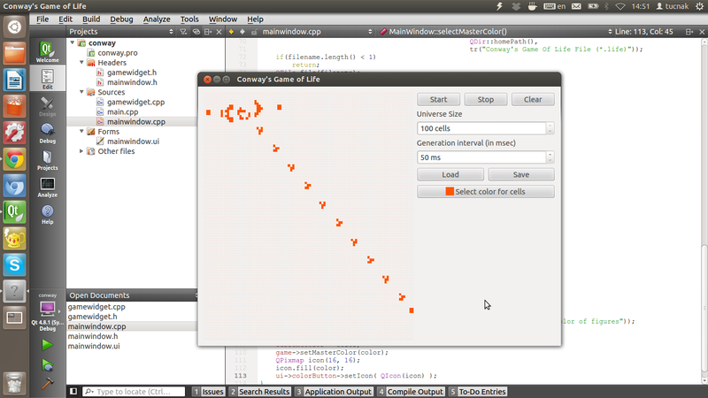 «Жизнь» Джеймса Конвея на Qt