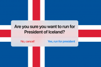 Как случайно баллотироваться на пост президента Исландии?